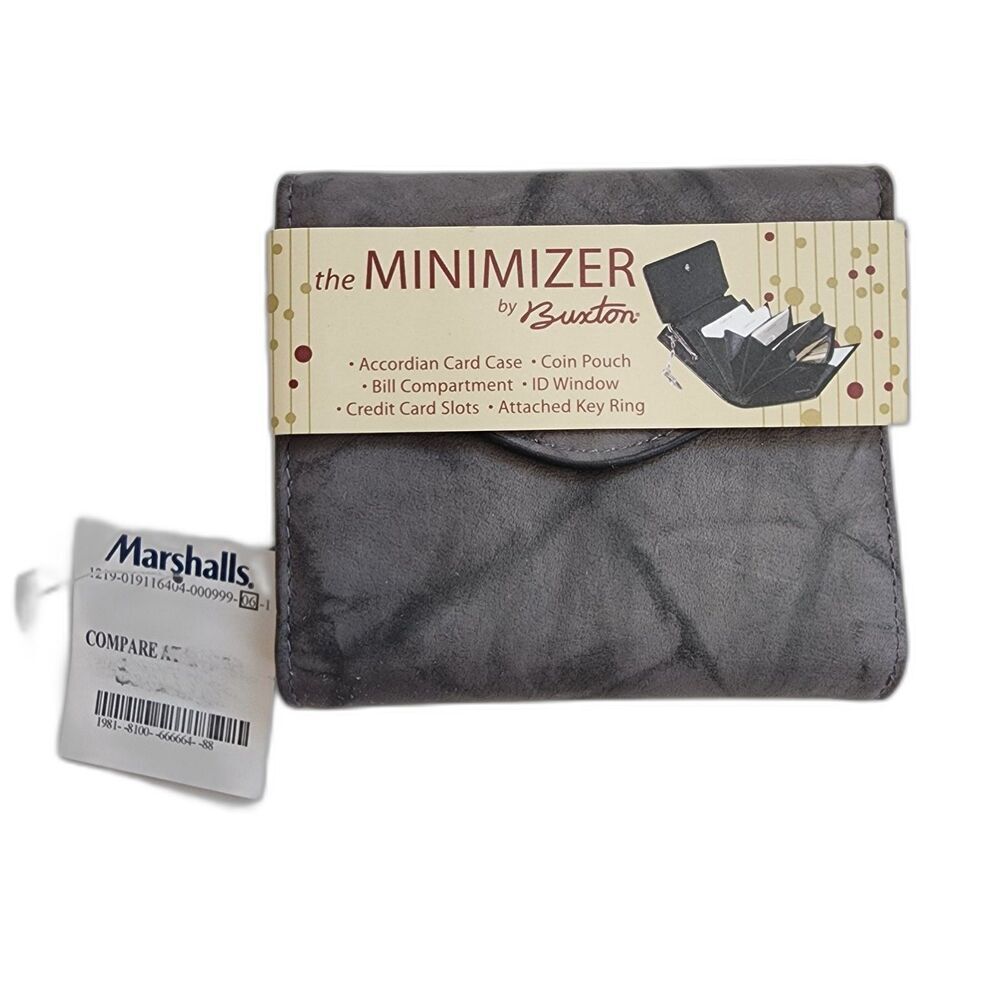 Buxton Grey Minimizer Wallet